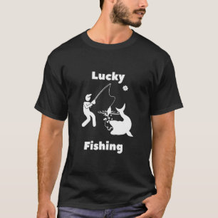 Mannen Lucky Fishing Voor Alle Vissers In De S T-shirt