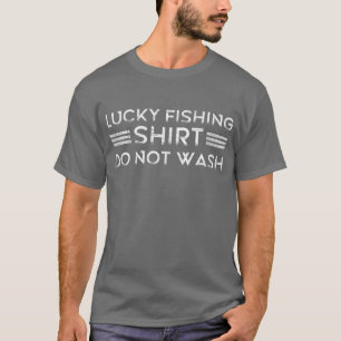Mannen Lucky FishingWas geen grappige visserijlief T-shirt