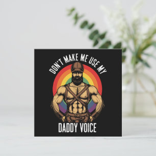 Mannen, maak me niet dat ik mijn papa-stem gebruik kaart