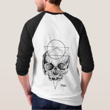 Mannen Macabre Skull Baseball Jersey