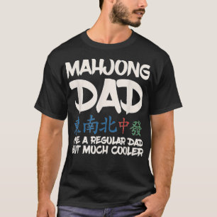 Mannen Mahjong Design voor je Mahjong papa T-shirt