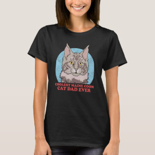 Mannen Maine Coon Kat Vader Katten Eigenaar Maine T-shirt
