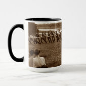 mannen Man 1890 Tug-O-War Fox River Elgin IL Foto Mok (Links)