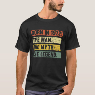 Mannen Man 1972 De Legende 50e verjaardag dag M T-shirt