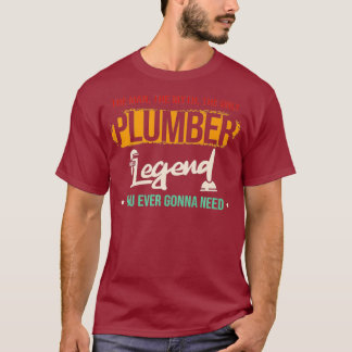 Mannen Man Migth Legend Plumber Tech Plumbing T-shirt