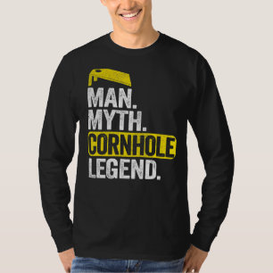 Mannen Man Myth Cornhole Legend Dad Corn Hole Dad T-shirt