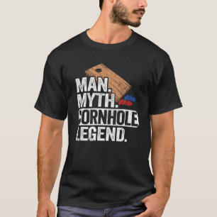 Mannen Man Myth Cornhole Legend papa Corn Hole T-shirt