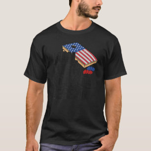 Mannen Man Myth Cornhole Legend Usa Flag Corn Hole T-shirt