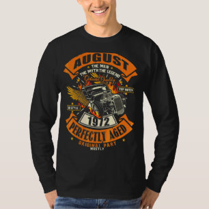 Mannen Man Myth Legend augustus 1972 50th Birthday T-shirt