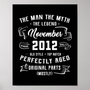 Mannen Man Myth Legend november 2012 10th Birthday Poster