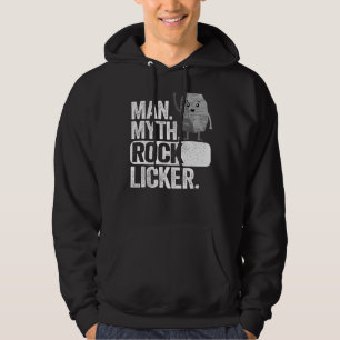 Mannen Man Myth Rock Licker Dad Grandpa Geology Jo Hoodie