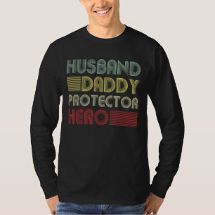 Mannen man Pappa Protector Hero Shirt Fathers Da