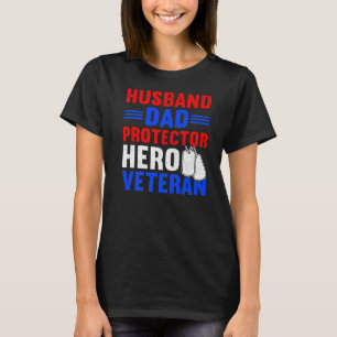 Mannen man vader beschermster Hero Proud American T-shirt