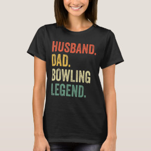 Mannen  man vader bowling legende retro Fath T-shirt
