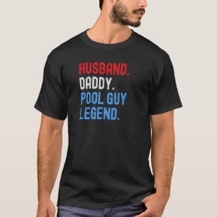 Mannen man vader zwembad man legende patriottische t-shirt