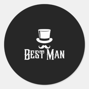 Mannen man vrijgezellenfeest bruiloft mannen grapp ronde sticker