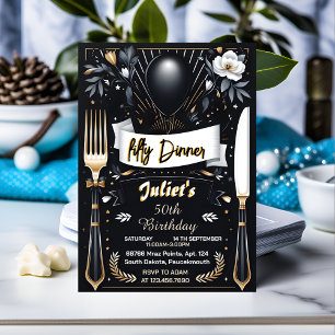 Mannen Mannelijke volwassen diner elegant 50e verj Kaart