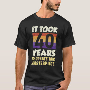 Mannen Mannen 40e Verjaardag 40 Papa T-shirt