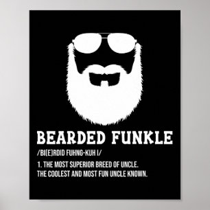 Mannen Mannen baarde oom papa baarde Funkle Funny Poster