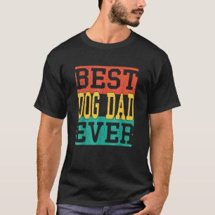 Mannen Mannen Beste hond Pap Oog Vaderdag T-shirt