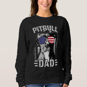 Mannen Mannen Beste Pitbull Papa Ever Dog USA Flag Trui