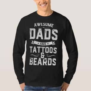 Mannen Mannen Geweldige Dads hebben Tattoos en oor T-shirt