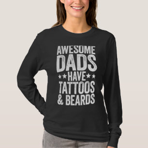 Mannen Mannen Geweldige Dads hebben Tattoos en oor T-shirt