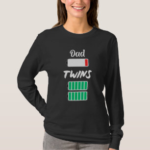 Mannen Mannen pap met lage batterijduur tweelingen T-shirt