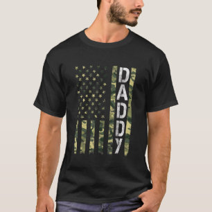 Mannen Mannen papa Amerikaanse vlag Vader Vader Va T-shirt