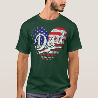 Mannen Mannen Patriottische Amerikaanse vlag Golf  T-shirt