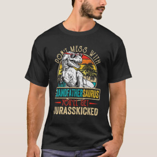 Mannen Mannen Verstoorde Grandfathersaurus Dinosau T-shirt