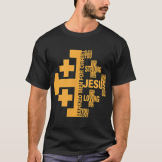 Mannen Mannen voor Christus Jerusalem Kruiswoorden T-shirt