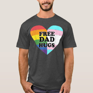 Mannen Mannen Vrij gemaakte pap met regenboog en d T-shirt