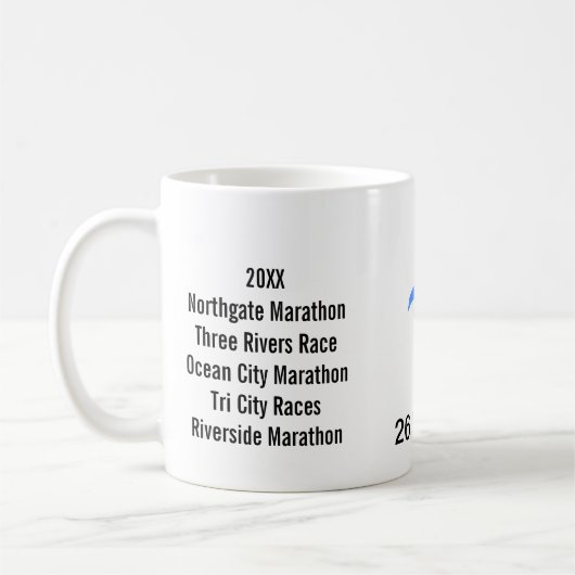 Mannen Marathon Blue Ribbon Koffiemok (Links)