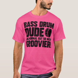 Mannen Marching Band Drummer Funny Bass Drum Dude T-shirt