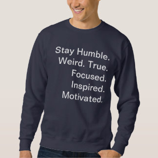 Mannen marineblauw Sweatshirt Jumper Blijf Humble.