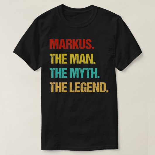 Mannen markten de Man de mythe de legende T-shirt (Design voorkant)