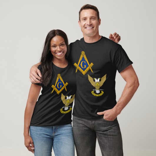 Mannen Mason Scottish Rite Split T Shirt Masonic T (Unisex)