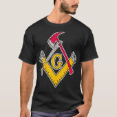 Mannen Masonic Firefighter Tools T-shirt (Voorkant)