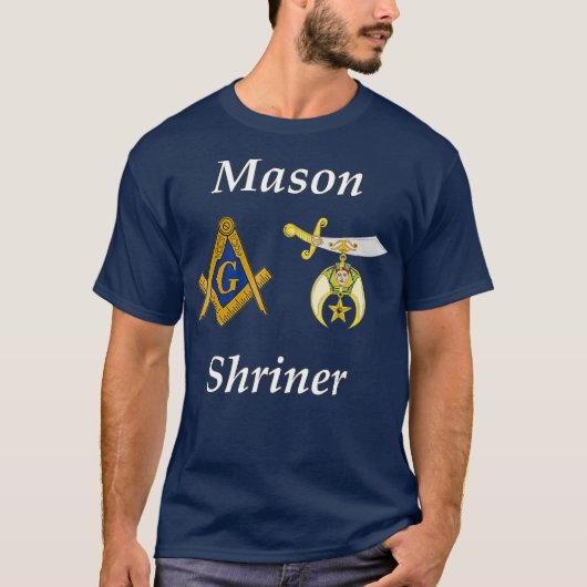 Mannen Masonic Shriner Split T Mason Shrine Noble T-shirt (Voorkant)