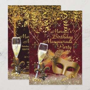 Mannen Masquerade Mardi Gras Verjaardagsfeestje Ui Kaart