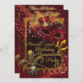 Mannen Masquerade Mardi Gras Verjaardagsfeestje Ui Kaart