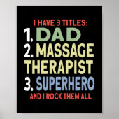 Mannen massagetherapie Pap en massagetherapeut Poster (Voorkant)