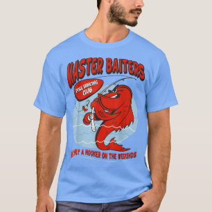 Mannen Master Baiters Vist de Humor van Pole Funny T-shirt