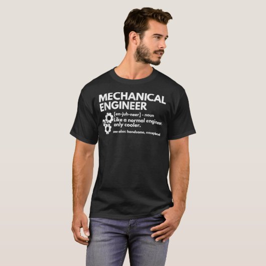 Mannen Mechanische Engineer Definition Funny Engin T-shirt (Voorkant volledig)