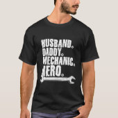 Mannen Mechanische pap Gezegde Husband Papa T-shirt (Voorkant)