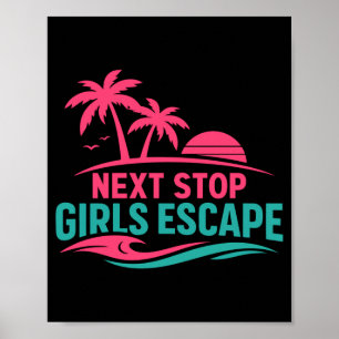 Mannen Meisjes Uitstap Strand Vakantie Cruise Eila Poster
