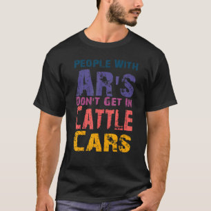 Mannen mensen met AR's komen niet in de auto van d T-shirt