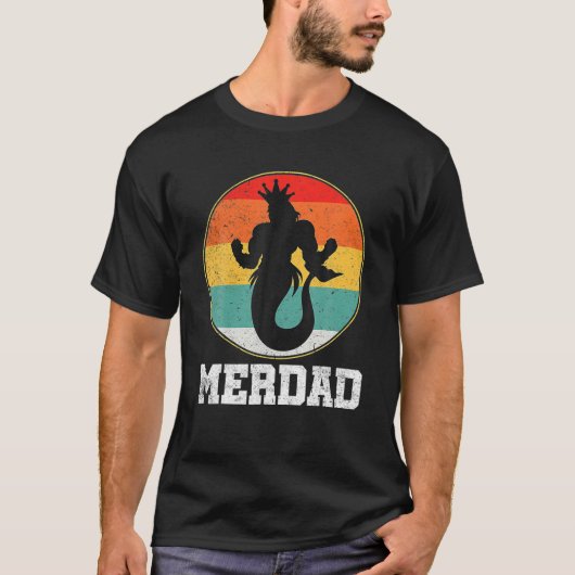 Mannen Merdad Merman Onderwater Zee Retro Suns T-shirt (Voorkant)