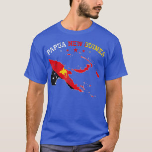 Mannen met de vlag van Papoea-Nieuw-Guinea, vrouwe T-shirt